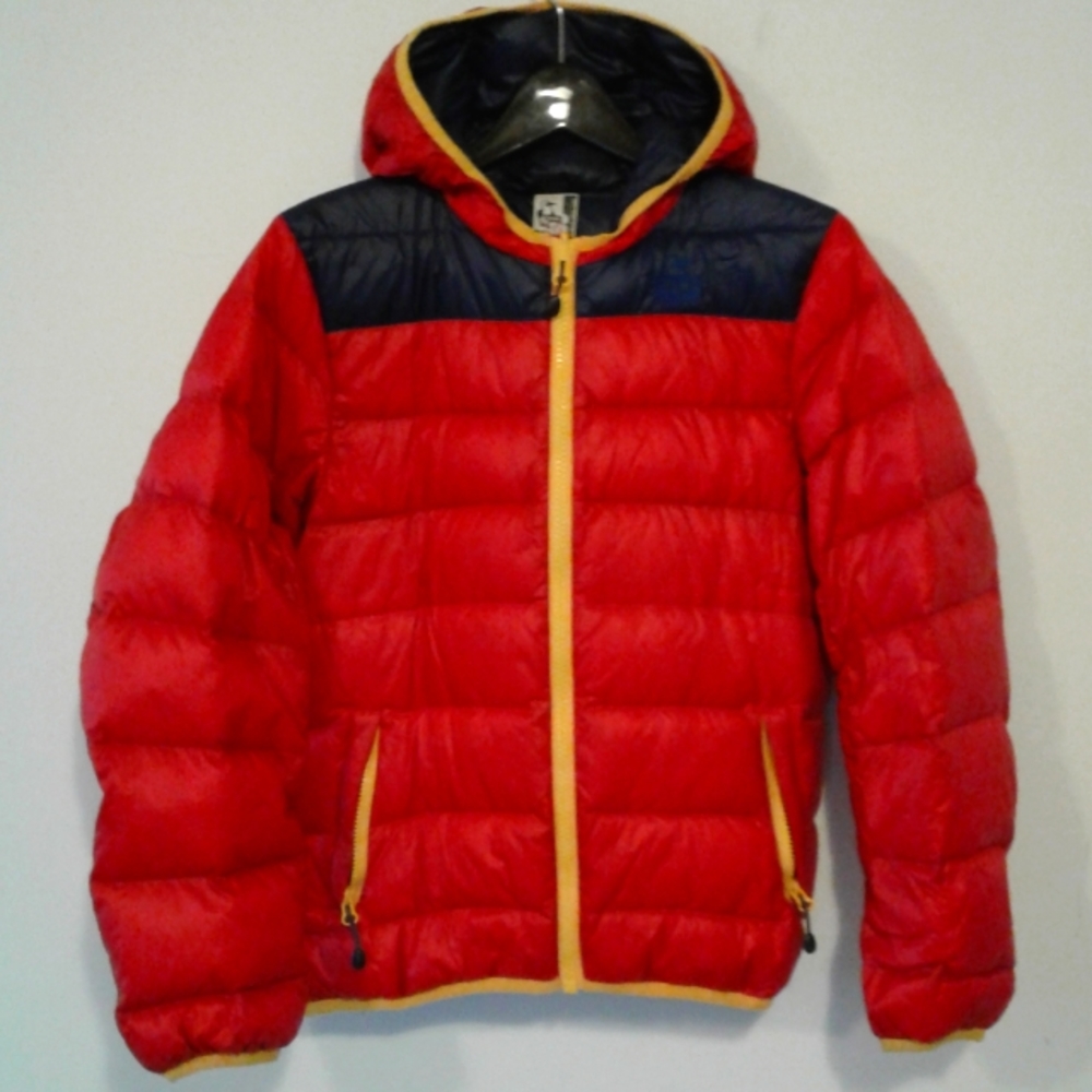 Chums Light-Down Jacket women's L hello wear hurricane utah red navy blue yellow